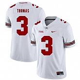 Ohio State Buckeyes 3 Michael Thomas White Nike College Football Jersey Dzhi,baseball caps,new era cap wholesale,wholesale hats